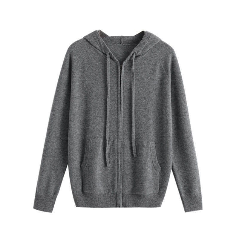 Cashmere Zip Up Hoodie