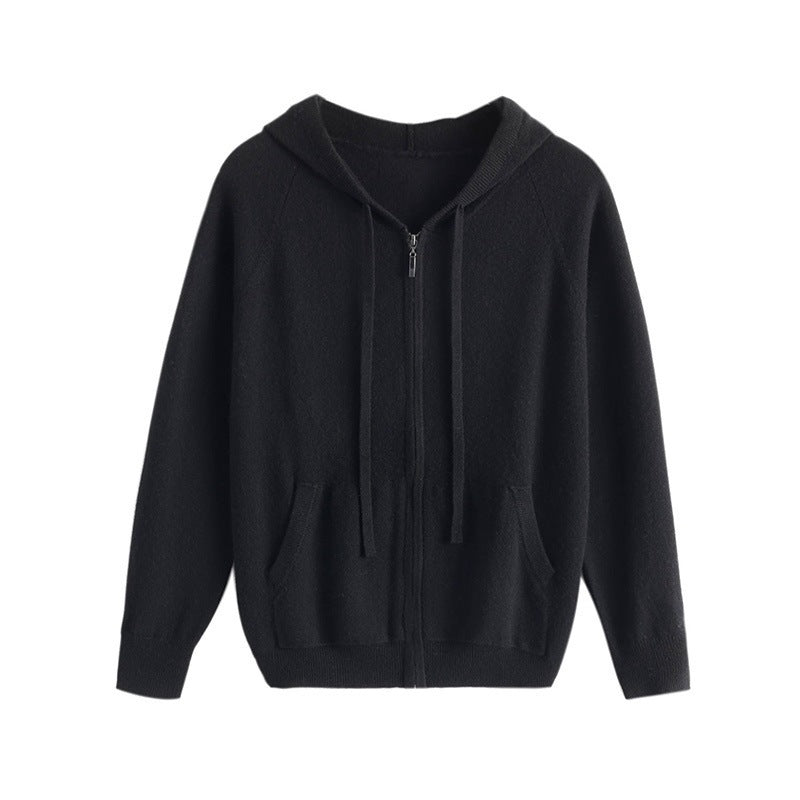 Cashmere Zip Up Hoodie