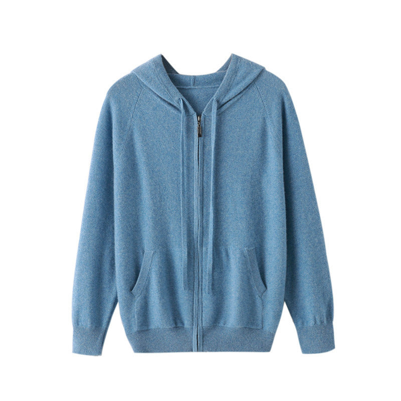 Cashmere Zip Up Hoodie