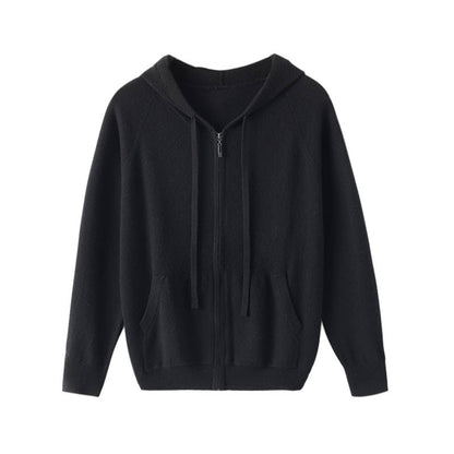 Cashmere Zip Up Hoodie