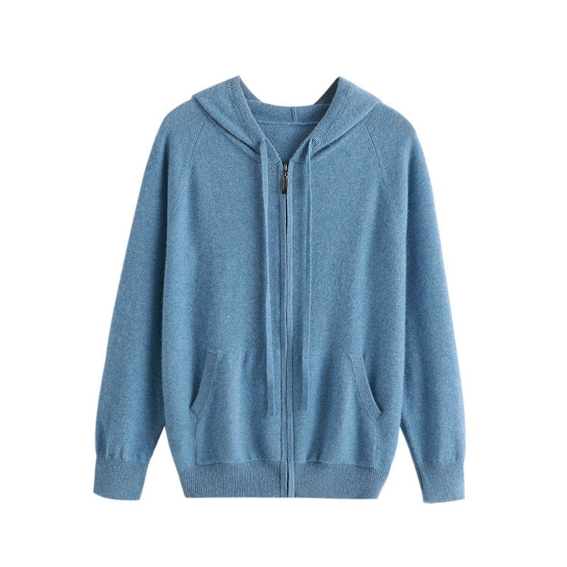 Cashmere Zip Up Hoodie