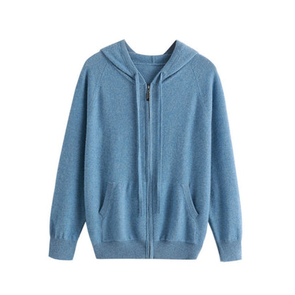 Cashmere Zip Up Hoodie