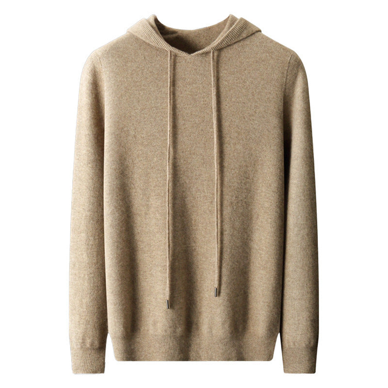 Men's Hooded Loose Knitted Sweater