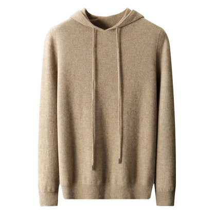 Men's Hooded Loose Knitted Sweater